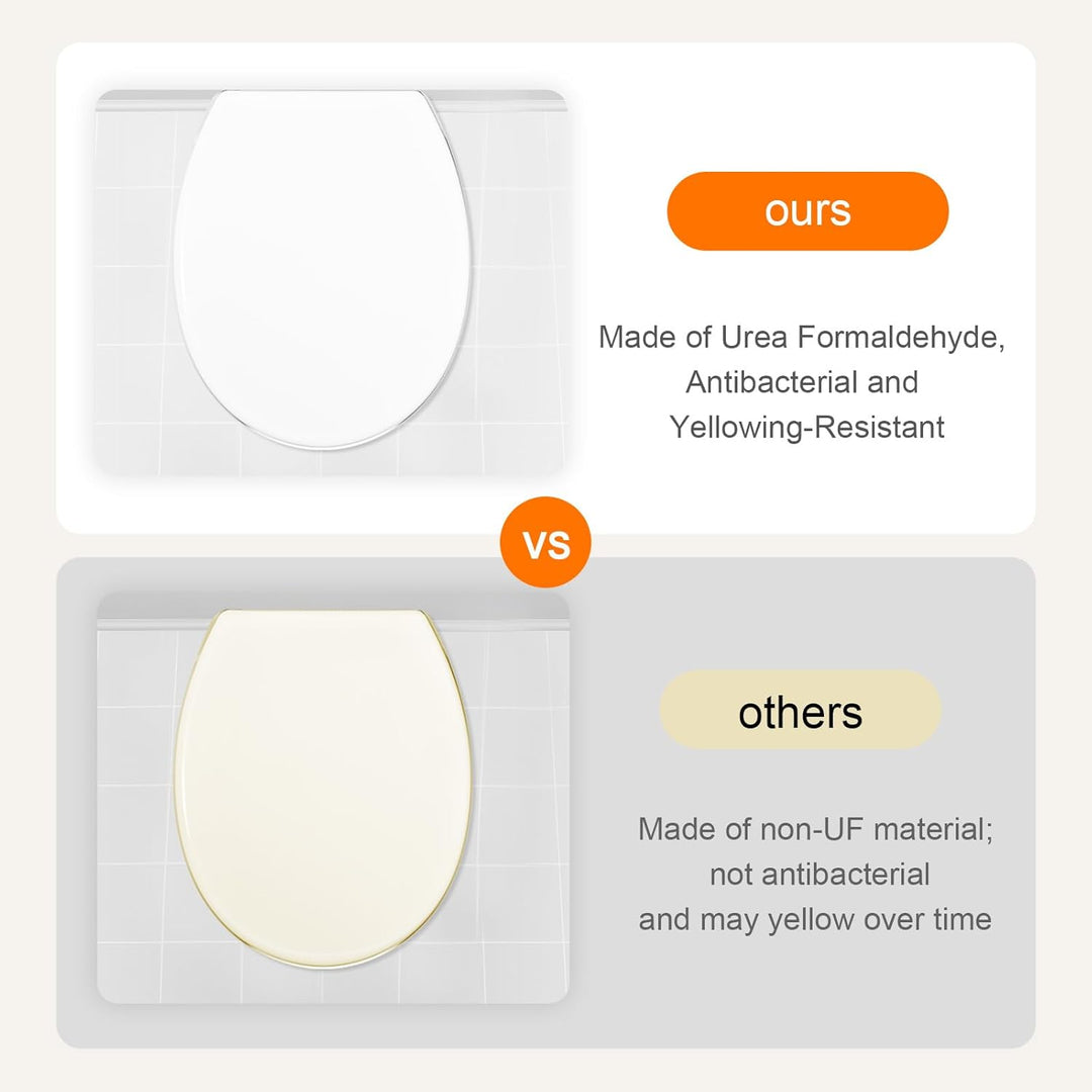 GRIFEMA WC Sitz mit Absenkautomatik-O Toilettendeckel Einfache Montage und Sauber, Klodeckel Quick-R