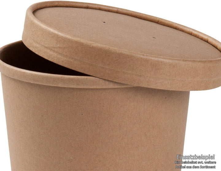 BIOZOYG Bio Einweg-Becher-Deckel für Bio Speisebecher Ø 95mm I Kompostierbare Becher Einweg Deckel &