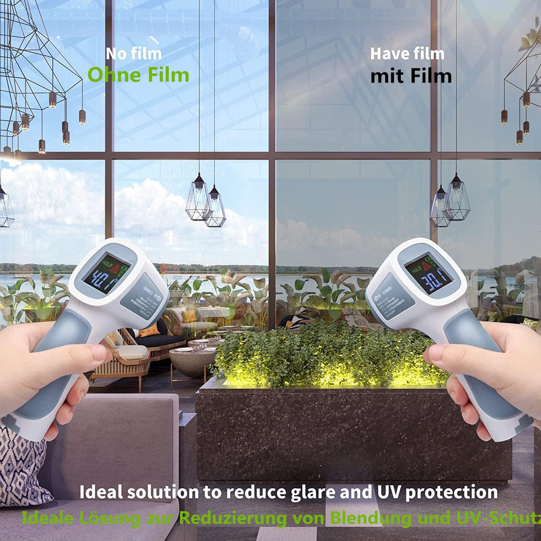 Fyuein® Spiegelfolie Selbsthaftend Sonnenschutzfolie Fenster Innen/aussen Sichtschutz UV-Schutz Fens