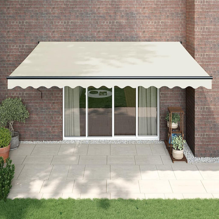 vidaXL Elektrische Markise mit Kurbel Creme 4,5x3 m 4.5 x 3 m Creme, 4.5 x 3 m Creme