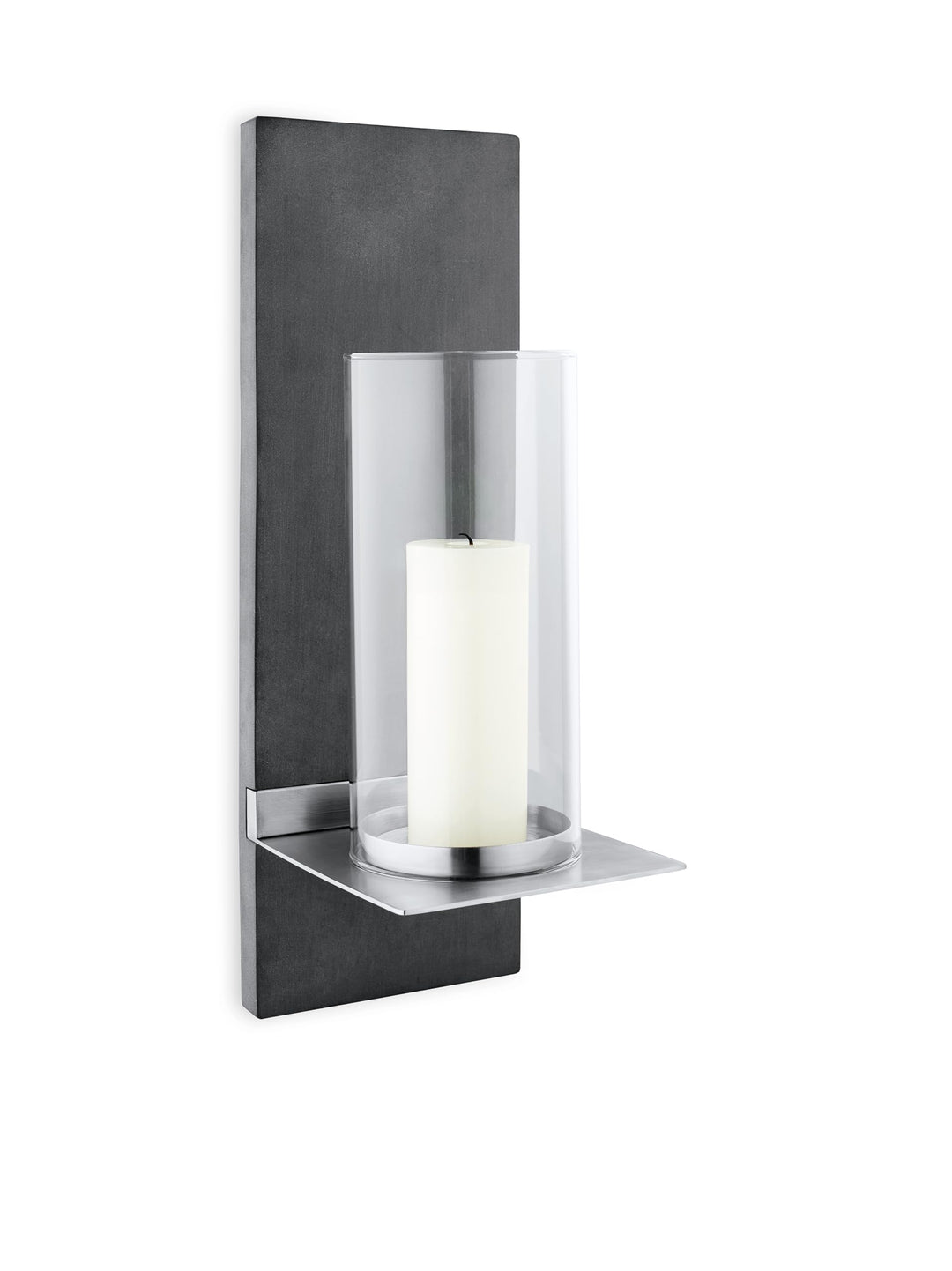 blomus -FINCA- Wandleuchter S mit Kerze, Wandkerzenhalter, exklusive Optik, Polystone / Glas / Edels