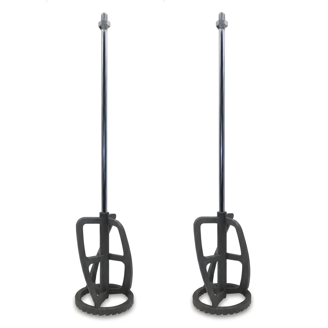 2er Set DEWEPRO® Universal Rührquirl - Allround Rührstab mit gezacktem Polyamid-Kopf ø125x600mm Univ