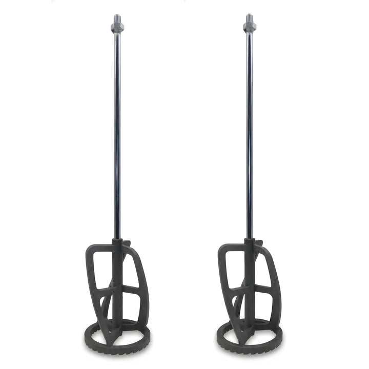 2er Set DEWEPRO® Universal Rührquirl - Allround Rührstab mit gezacktem Polyamid-Kopf ø125x600mm Univ