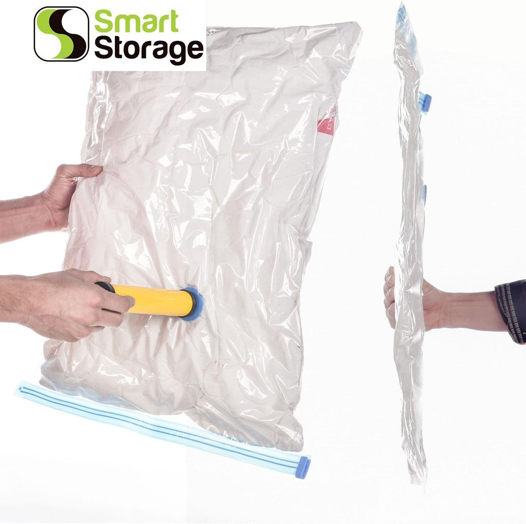 8-Pack Jumbo platzsparende Vakuum-Aufbewahrungsbeutel Set | Handliche Vakuum-Beutel mit Pumpe für un