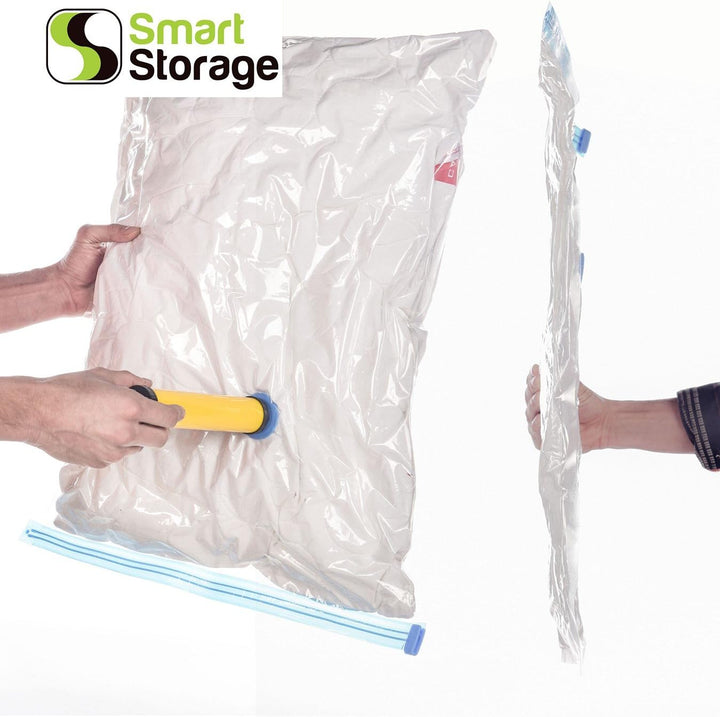 8-Pack Jumbo platzsparende Vakuum-Aufbewahrungsbeutel Set | Handliche Vakuum-Beutel mit Pumpe für un