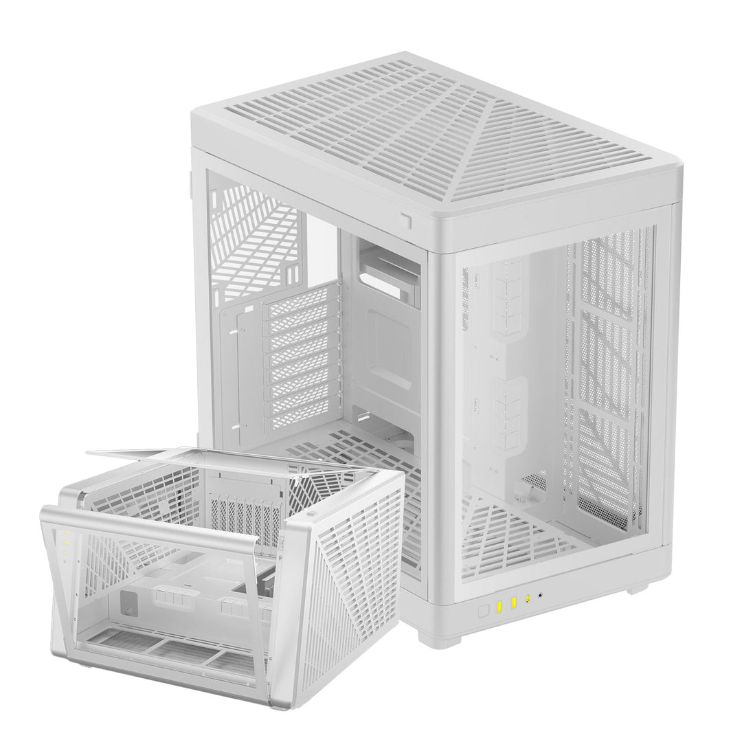 GAMDIAS NESO P1 Dual Chamber Full-Tower EATX Computer Gaming Case, 2 Way Setup Modular Design, Full