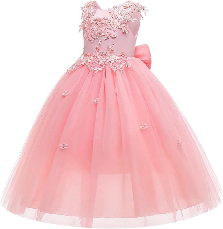LOLANTA Festliches Kleid Mädchen, Prinzessin Kleider Mädchen Hochzeit Partykleid, Elegant Langes Abe