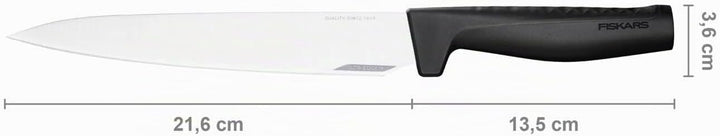 Fiskars Tranchiermesser, Hard Edge, Elegantes Design, Gesamtlänge: 35,1 cm, Rostfreier Stahl/Kunstst