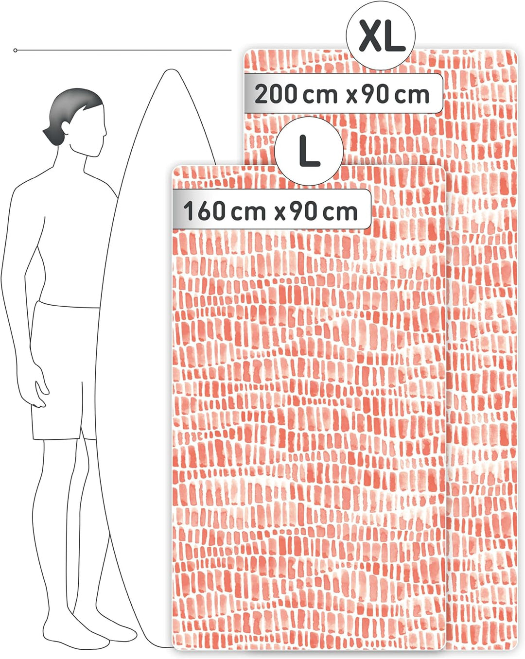 Fit-Flip Strandtuch XXL aus Mikrofaser - leicht und schnelltrocknend - 100% recyceltes Strandhandtuc