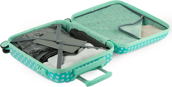 ITACA - Kinderkoffer Koffer Kindertrolley für Reisen mit Leichtgewicht stabilem Design geräumigem In