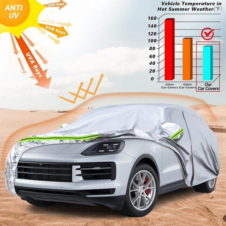 JUDANNA Autoabdeckung Outdoor Wasserdicht Passend für Porsche Cayenne 2011-2024, Sommer Vollgarage A