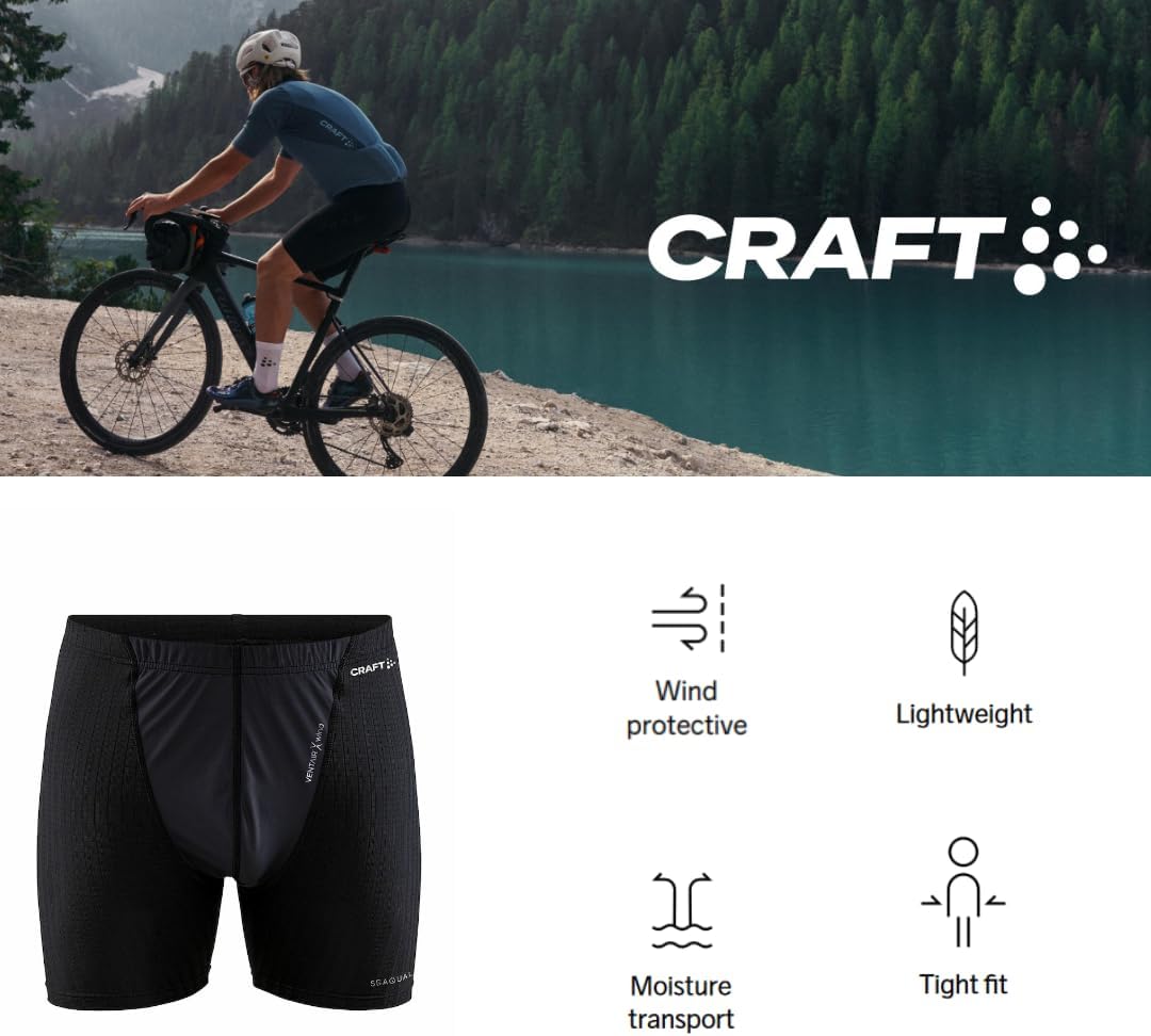 Craft Herren Active Extreme X Wind Boxer M Hose XXL Schwarz/Granit, XXL Schwarz/Granit