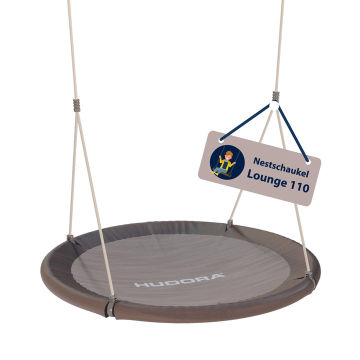 HUDORA Nestschaukel Lounge - Höhenverstellbare Nestschaukel mit 90/110cm Durchmesser für bis zu 150k