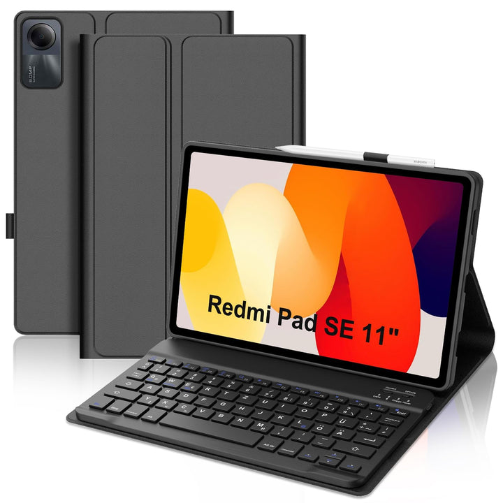 JADEMALL Für Xiaomi Redmi Pad SE 11" (2023) Hülle mit Tastatur QWERTZ | Für Xiaomi Redmi Pad SE 11 Z