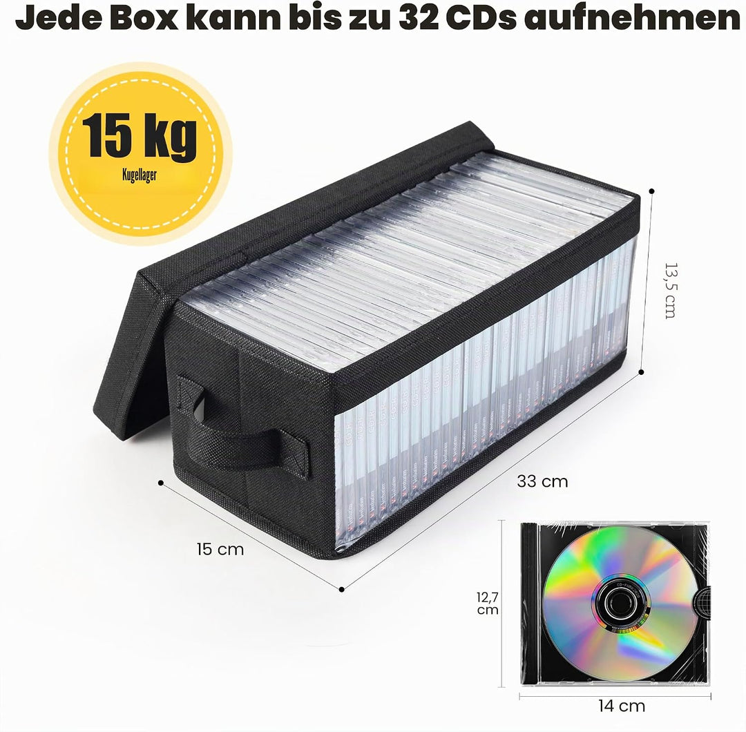 UENTIP 256 CDs in Standard-Jewelcases, 512 CDs in Slimcases und 1400 Discs in CD-Hüllen (8er-Pack) S