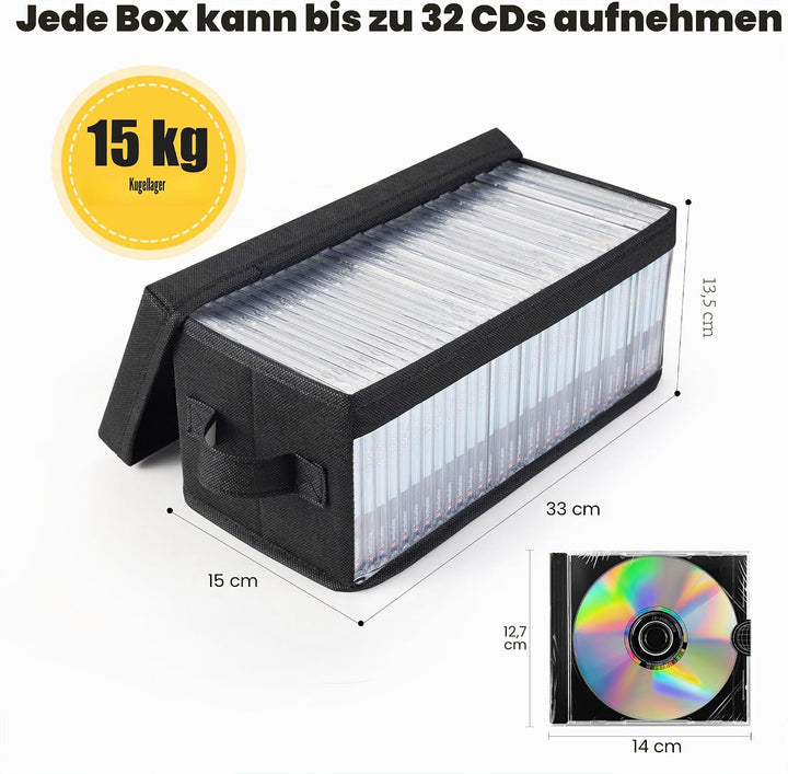 UENTIP 256 CDs in Standard-Jewelcases, 512 CDs in Slimcases und 1400 Discs in CD-Hüllen (8er-Pack) S