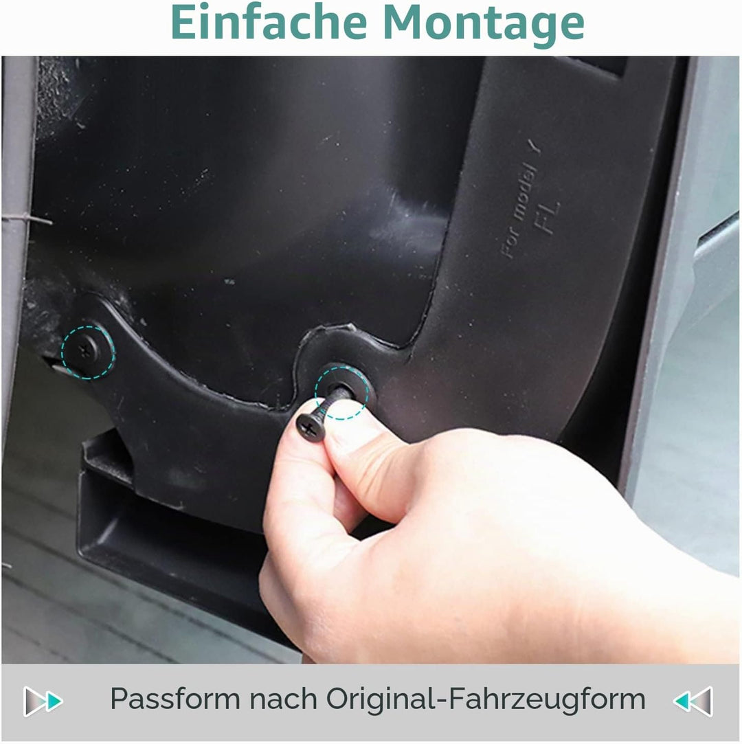 GAFAT Tesla Model Y 2021-2023 2024 Schmutzfänger, Kotflügel, Spritzschutz Auto, Kunststoff Schlamm F