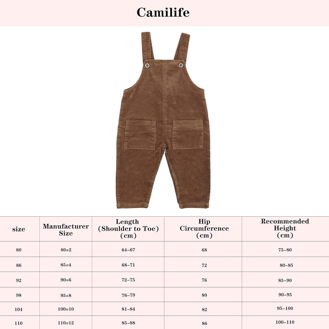 Baby Kleinkind Kinder Jungen Mädchen Kordsamt Latzhose Overall Kord Hose mit Hosenträger für Baby Kl