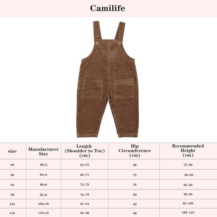 Baby Kleinkind Kinder Jungen Mädchen Kordsamt Latzhose Overall Kord Hose mit Hosenträger für Baby Kl
