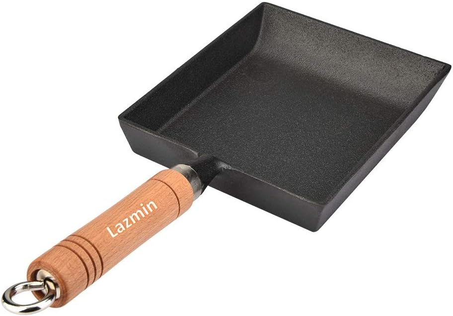 Japanische Nonstick Omelett Pfanne, verdicken keine Beschichtung Eisen tragbare quadratische Bratpfa