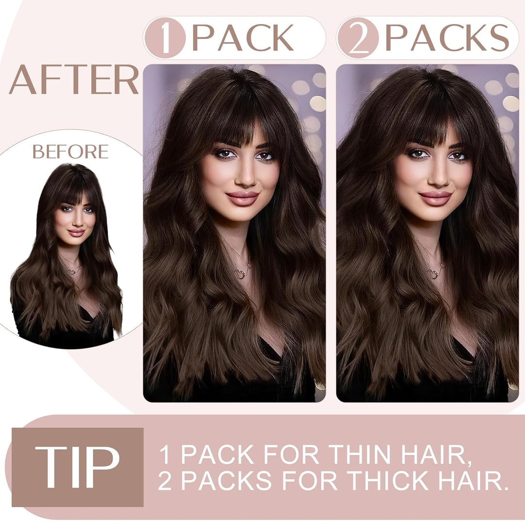 SEGO Haarverlängerungen Clip in Extensions DICKER 7A 100% Echtes menschliches Haar 1 Teilig 5 Clips