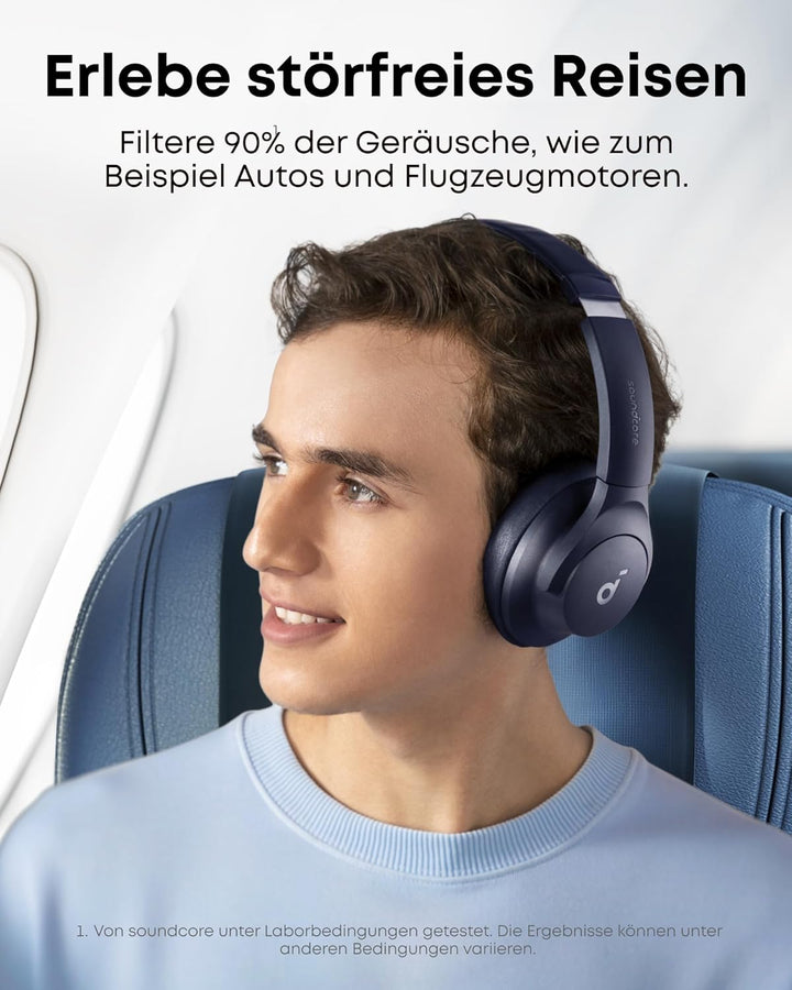 soundcore by Anker Q20i kabelloser Bluetooth Over-Ear-Kopfhörer mit Hybrid Active Noise Cancelling,