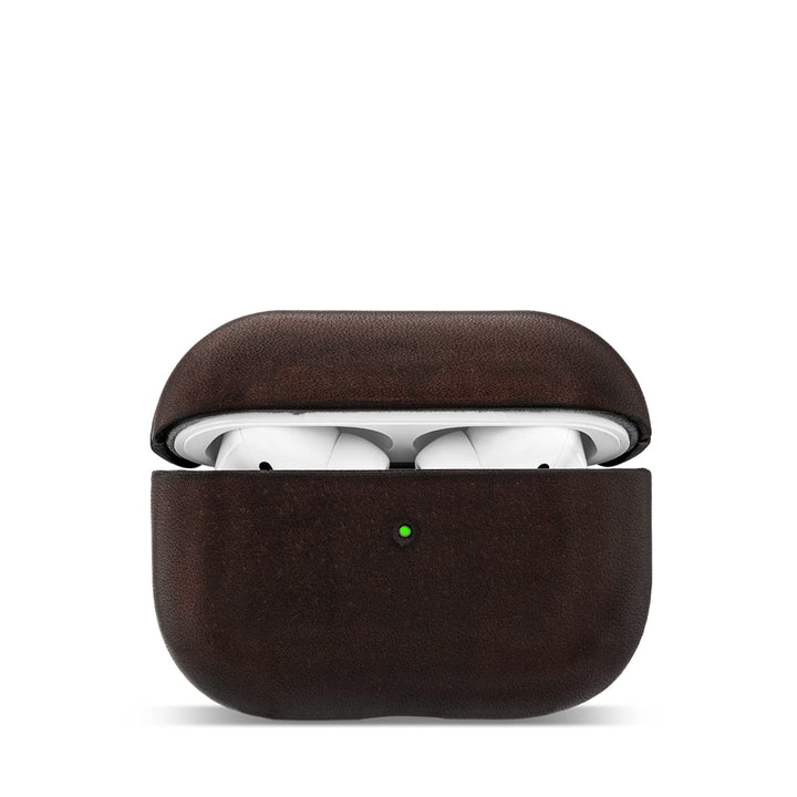 AirPod Pro Case, Hülle Für AirPods - Pflanzlich Gegerbtes Leder Handmade in Germany Dunkelbraun (Air