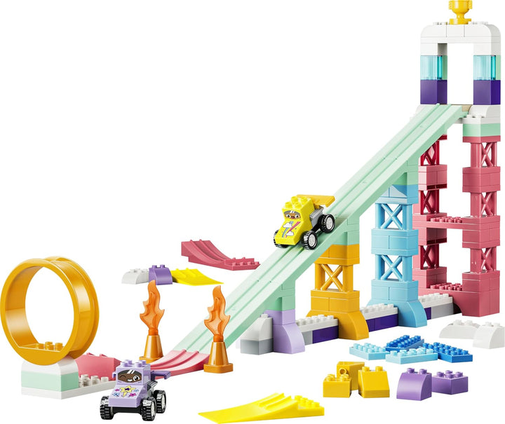 LEGO DUPLO Town Kreative Sprungschanzen mit kleinen Flitzern 3-in-1-Set - Lernspielzeug zur Motorik