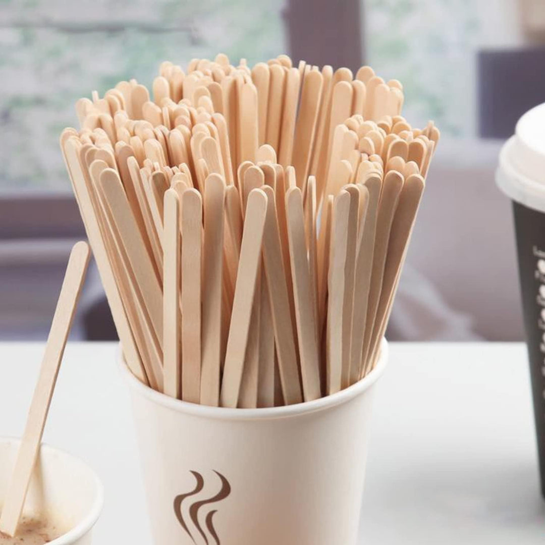 Kaffee-Rührstäbchen aus Holz, 11,3 cm, Einweg-Mixer für Kaffee, Einweg-Kaffeestäbchen, Stäbchen zum