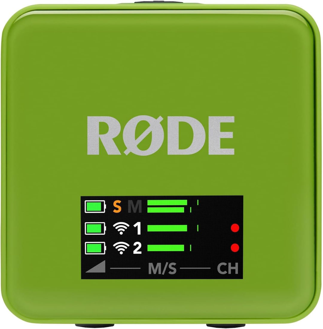 Rode Wireless GO Gen 3 Drahtloses 2-Kanal Mikrofon-Funksystem Grün mit Charge Case + 2X Lavalier GO