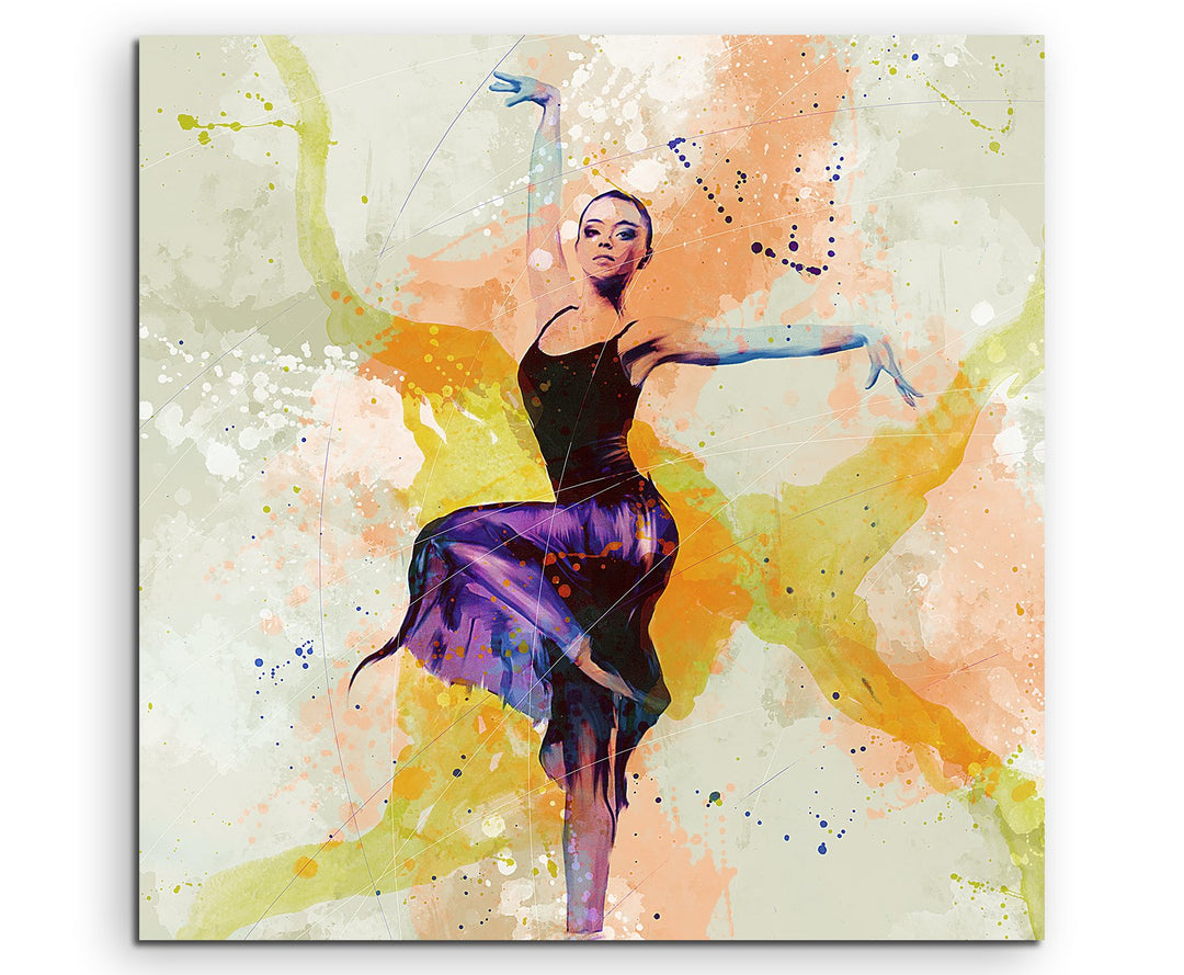 Ballett IV 60x60cm Wandbild SPORTBILD Aquarell Art tolle Farben von Paul Sinus