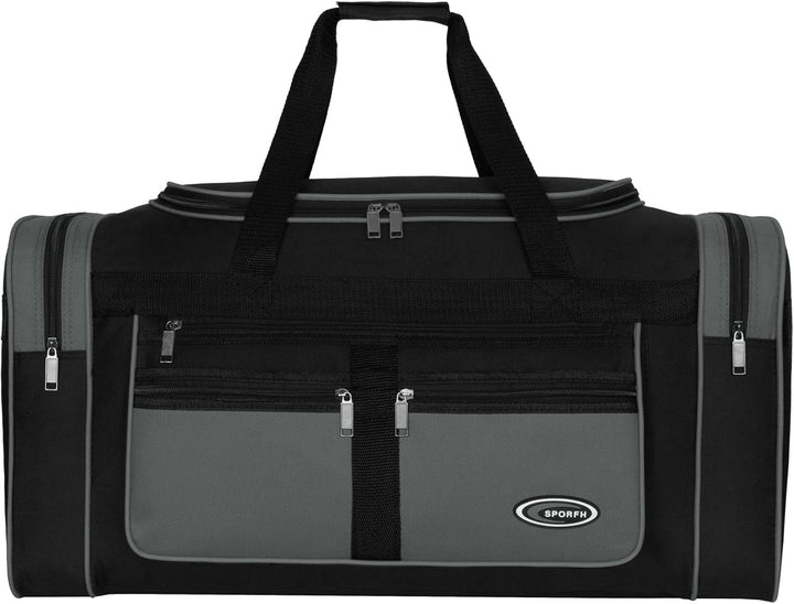 Sporttasche, Reisetasche und Fitnesstasche für Damen und Herren- Tainingstasche, Gym Bag (Grau, L 65