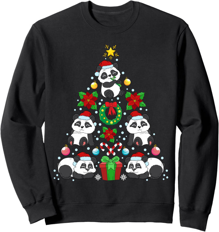 Panda Weihnachtsbaum Weihnachten Pandabär Geschenk Sweatshirt