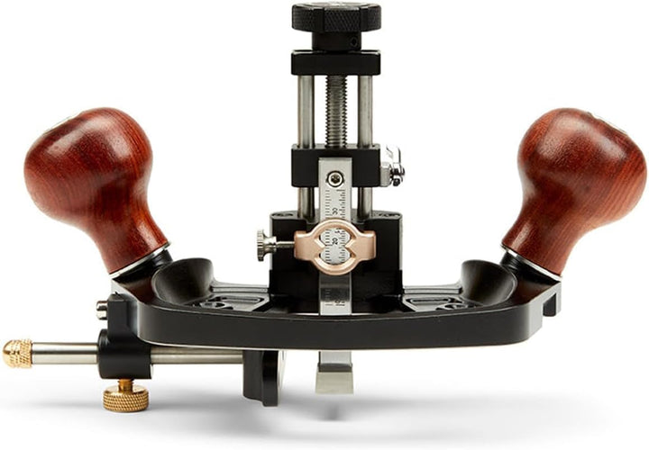 HONGDUI KM-17 Fräshobel, Oberfräsenhobel mit 2 Klingen, Holzgriffen, 38mm Tiefenverstellung, zum Tun