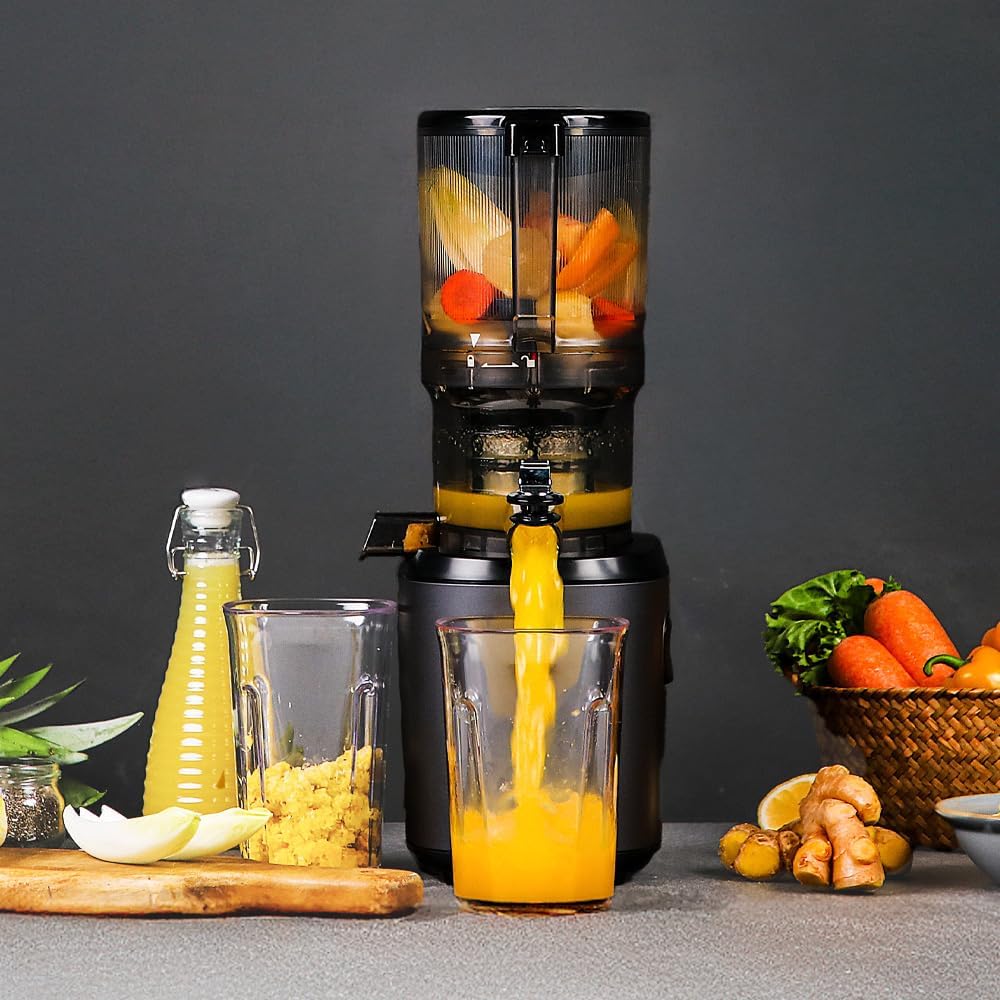 Kuvings Slow Juicer AUTO6 | Entsafter Gemüse und Obst, Elektrische Kaltpresse, Ruhiger Motor, Leicht