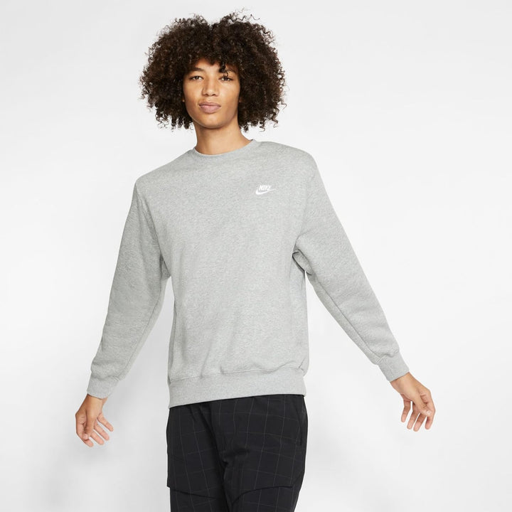 Nike Herren M NSW Club CRW BB Langarm Sweatshirt XS Grau (Dk Grey Heather), XS Grau (Dk Grey Heather