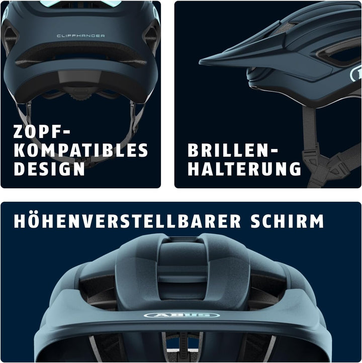 ABUS MTB-Helm Cliffhanger - Fahrradhelm für anspruchsvolle Trails - mit grossen Lüftungsöffnungen &