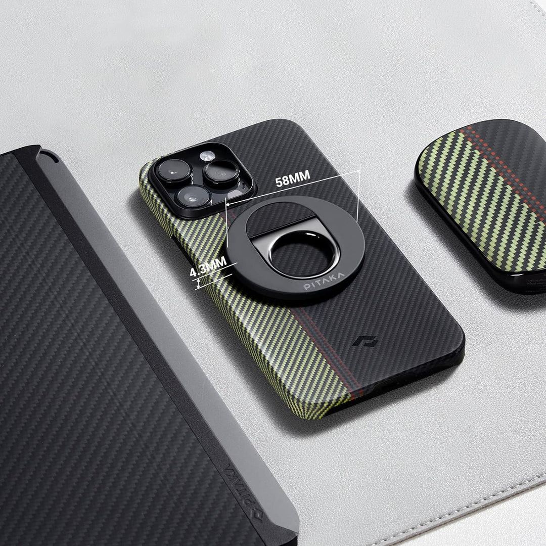 PITAKA Handy Ring Halterung Kompatibel mit Magsafe Magnetischer Griff Einstellbar Fingerhalter für i