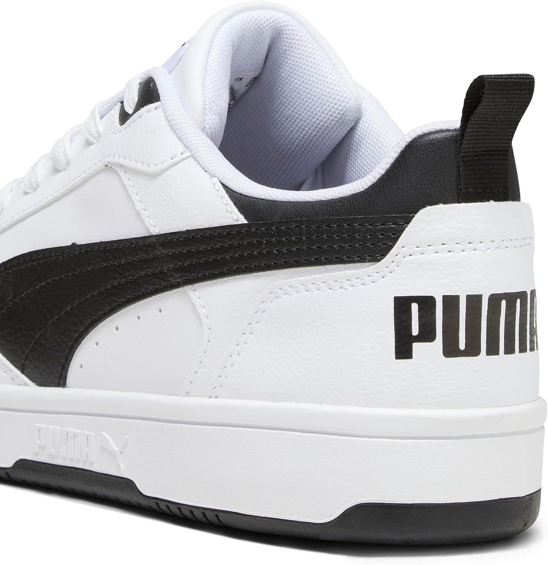 PUMA Herren Rebound V6 Low Leichtathletik-Schuh 39 EU Puma White Puma Black Puma Black, 39 EU Puma W
