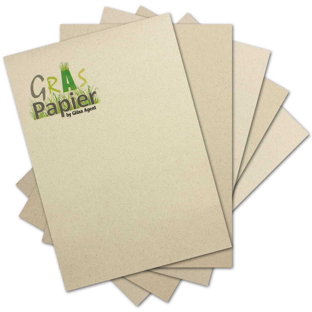 700x ÖKO Briefpapier aus Graspapier DIN A4 - Recycling Papier 120 g/m² - Umwelt Bastelpapier für Ein