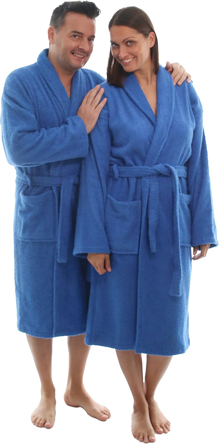 LEBENGOOD Bademantel für Damen, Herren, Unisex, Frottee 100% Baumwolle, Weicher Morgenmantel Dusche,