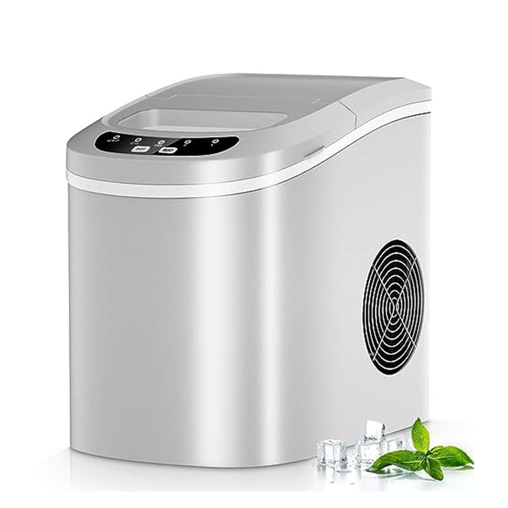 GOPLUS Eiswürfelmaschine, 12kg in 24 Std. Eiswürfelbereiter mit 2 Eiswürfel-Grössen & 2,2 Liter Wass
