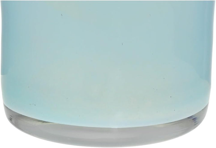 CRISTALICA Bouquet Vase Blumenvase Übertopf Colori Blau H 23 cm D 20 cm Handgeformt Mundgeblasenes G