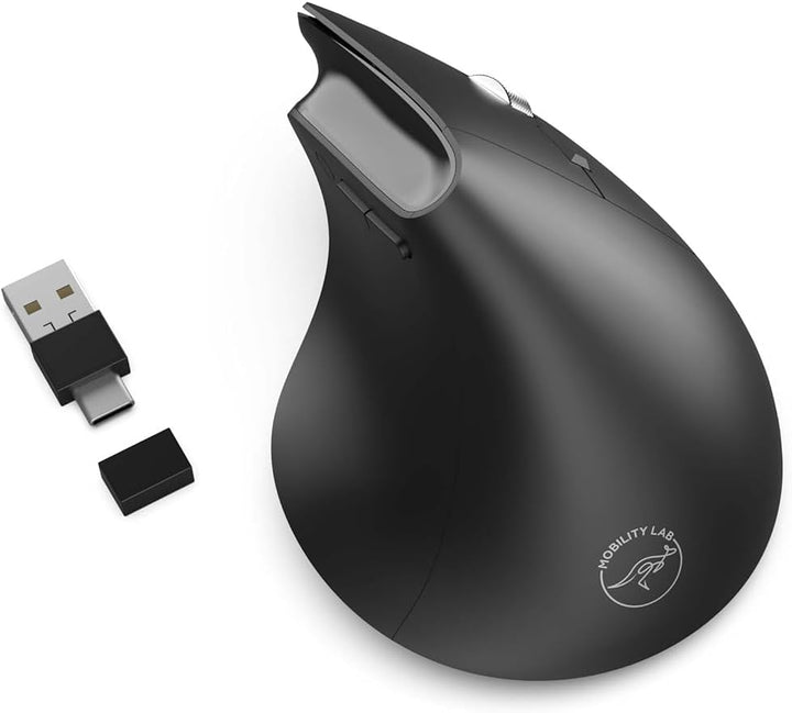 Mobility Lab - Ergonomische Funkmaus Premium - Leise Klicks - Einstellbare DPI - Verbindung über USB