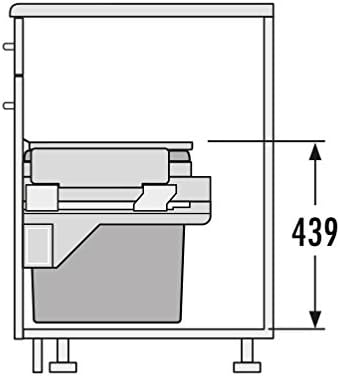 Hailo Abfallsammler CS Slide 60.2/60 Euro-Cargo-S Mülleimer Einbau Abfalleimer