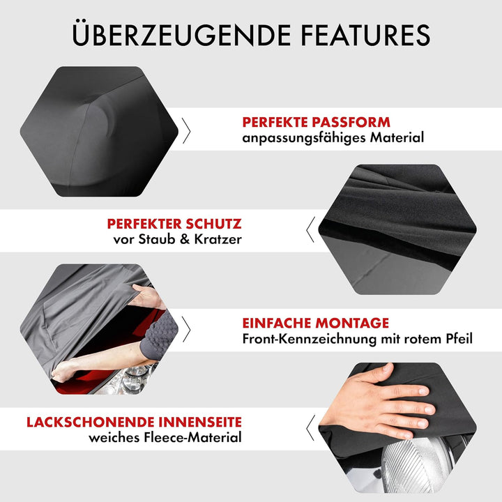 WALSER Abdeckung Auto Indoor Stretch, Autoabdeckung Winter, staubdichte Autogarage Abdeckung, Autopl