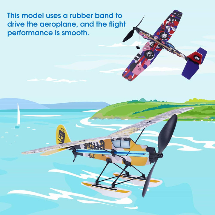 PLAYSTEAM Rubber Band Aeroplane Science 3 in 1, 3 in 1