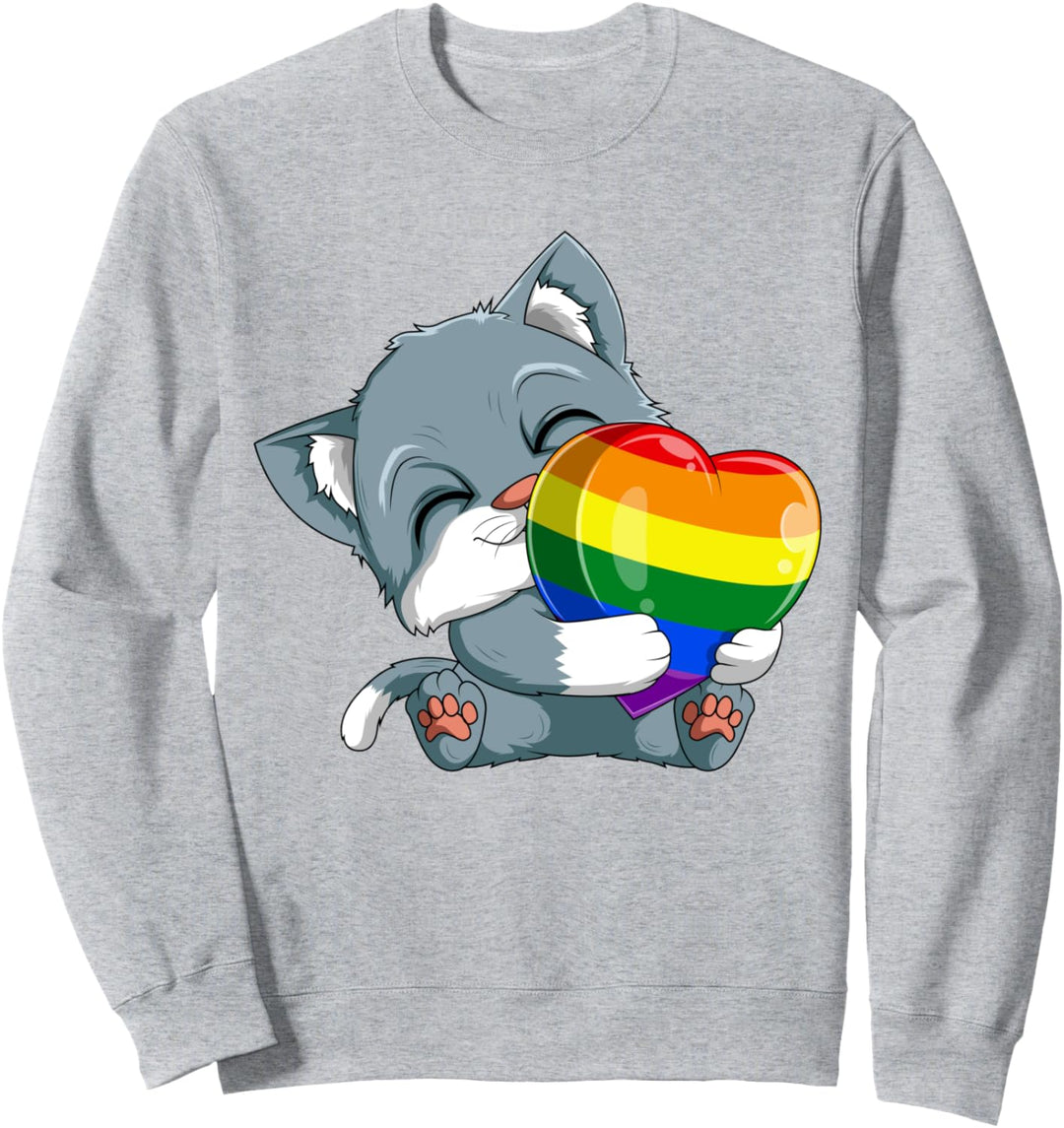 LGBTQ Pride Katze Rainbow Flagge Katzen Sweatshirt