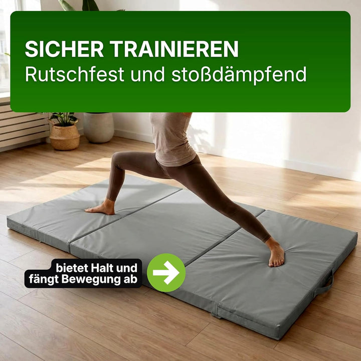 Gartenpirat Universal Bodenmatte 200x100x10 cm Sportmatte Kinder Weichbodenmatte 4-teilig klappbar G