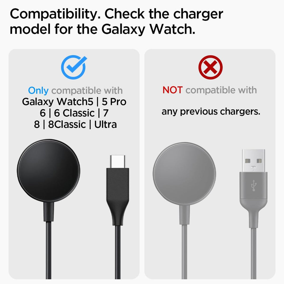 Spigen S353 Smartwatch Ladestation Ständer Dockingstation Kompatibel mit Galaxy Watch 8 Classic 46mm